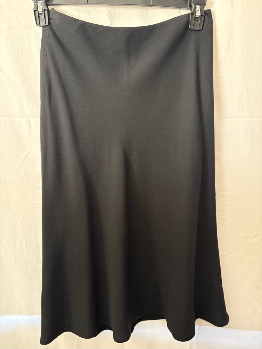 LOFT Black A-Line Midi Skirt